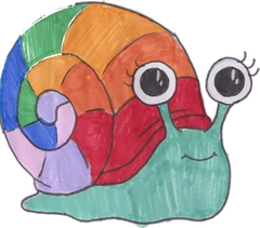 Child's drawing of a sea creature — RADAR Kids lagoon