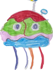 Child's drawing of a sea creature — RADAR Kids lagoon
